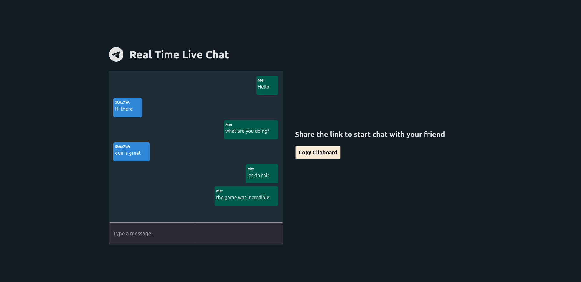 Real-time Chat App - (Side Project)